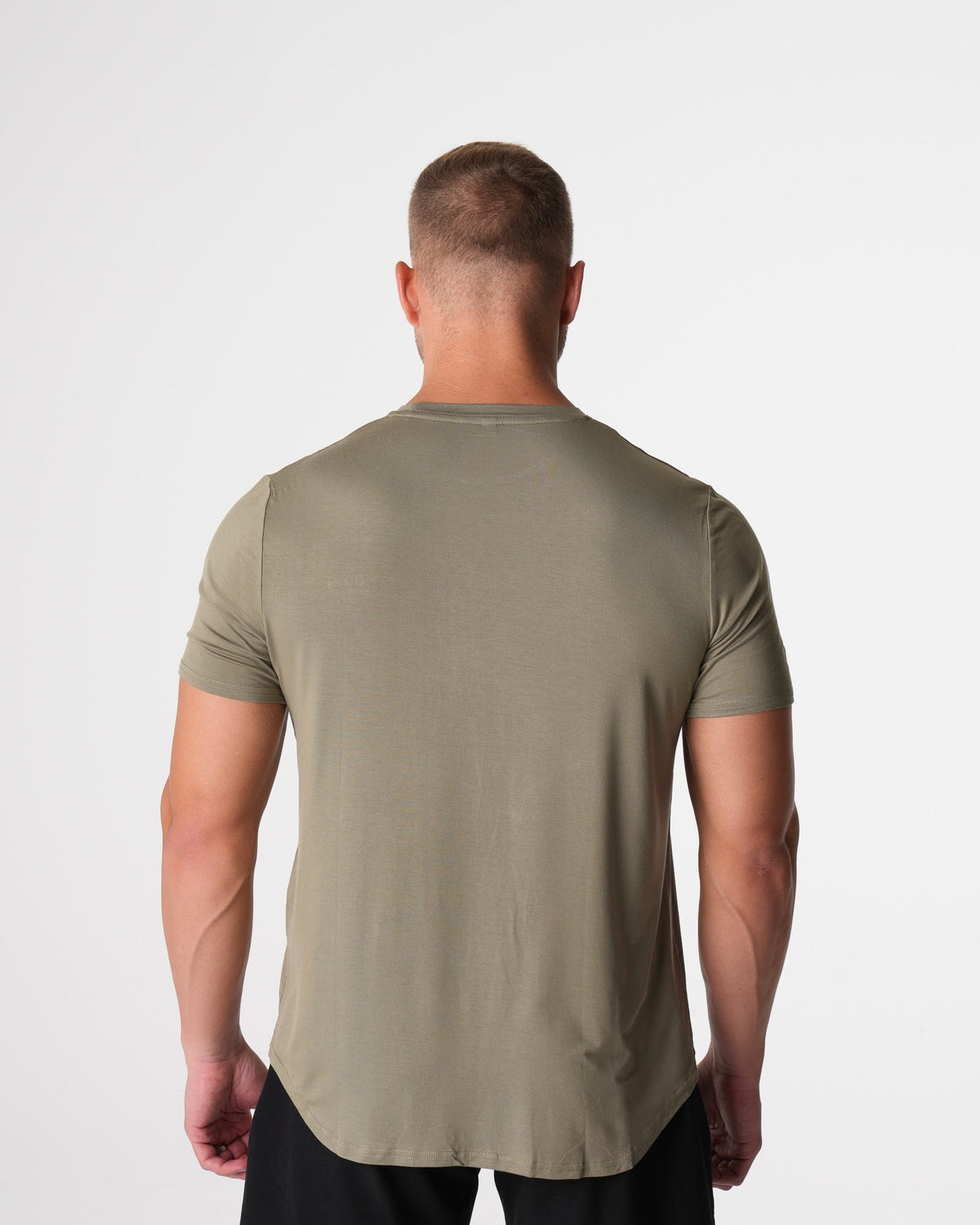 Men Sage Green Tech Fitted Tee | NVGTN