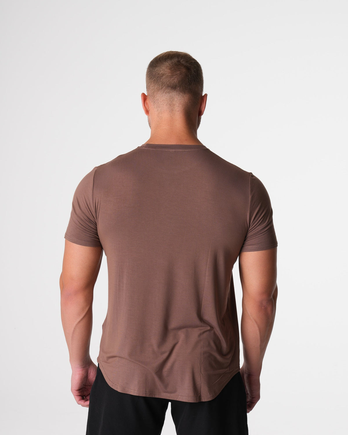 Men Mocha Tech Fitted Tee | NVGTN
