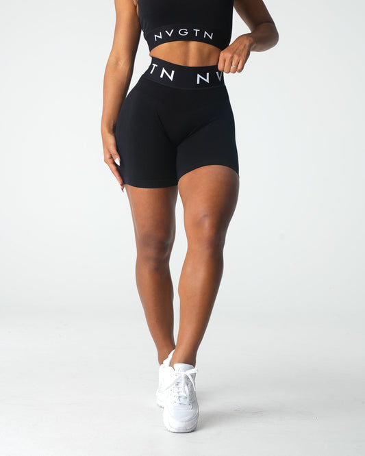 Women Black Sport Seamless Shorts | NVGTN