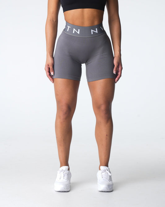 Women Charcoal Sport Seamless Shorts | NVGTN