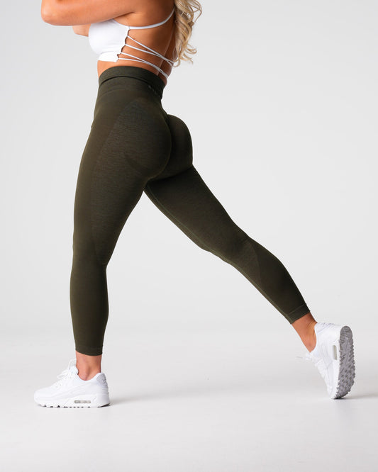 Women Olive Contour 2.0 Seamless Leggings | NVGTN