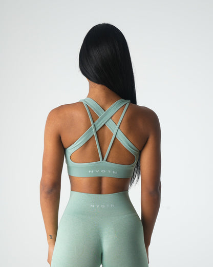 Women Sage Green Inspire Seamless Bra | NVGTN