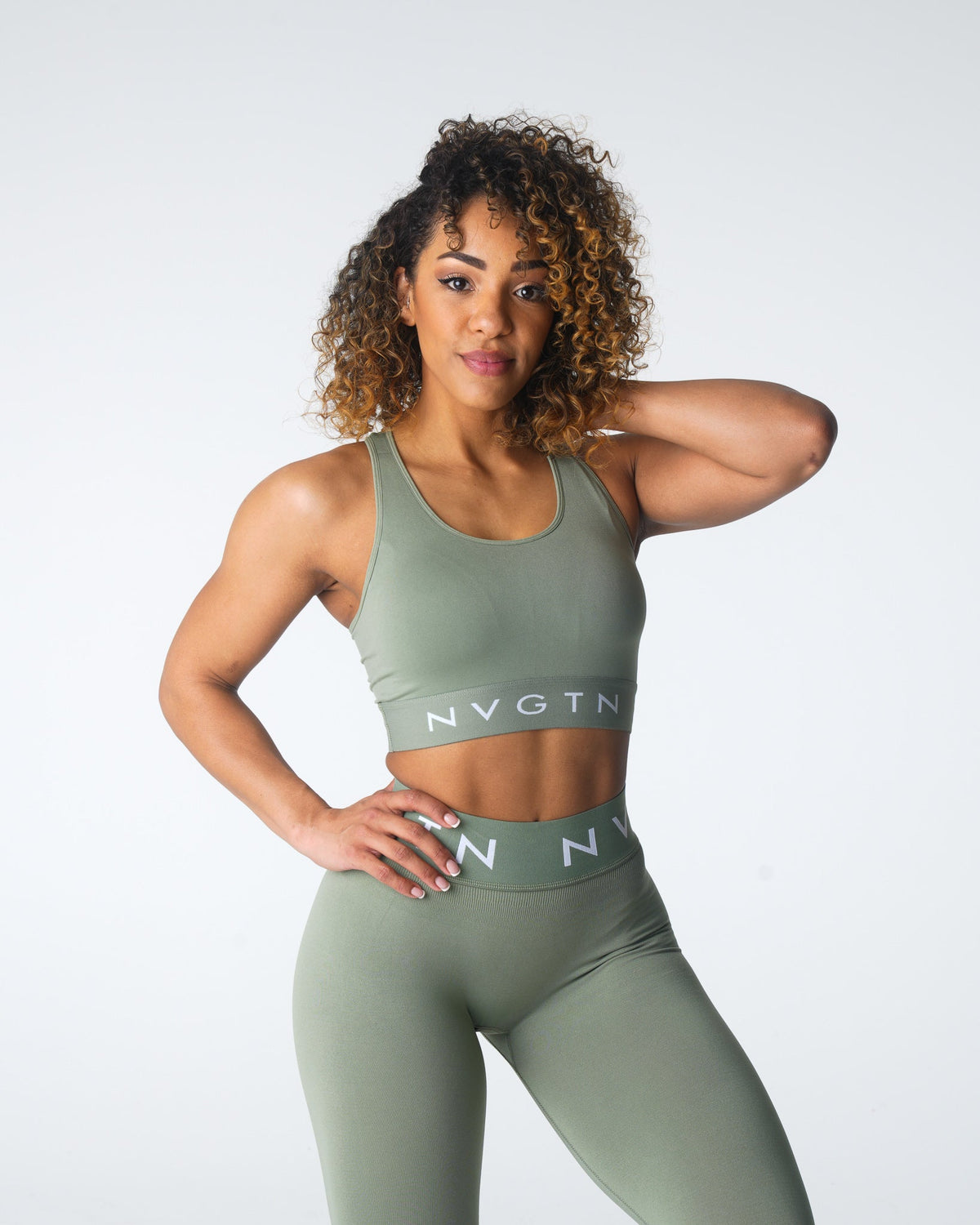 Women Sage Green Legacy Sport Seamless Bra | NVGTN