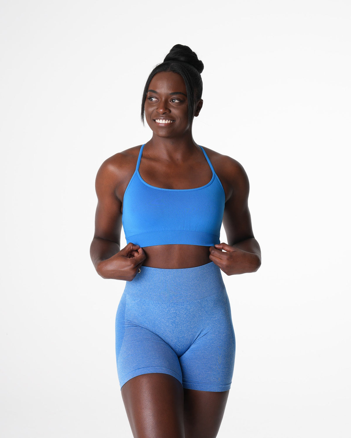 Women Ocean Blue Invincible Seamless Bra | NVGTN