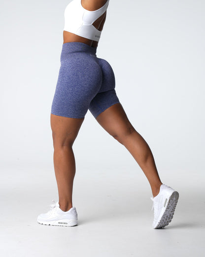 Women Indigo Scrunch Seamless Shorts | NVGTN