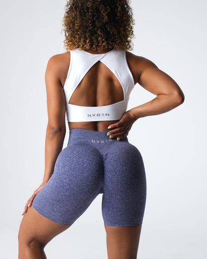 Women Indigo Scrunch Seamless Shorts | NVGTN