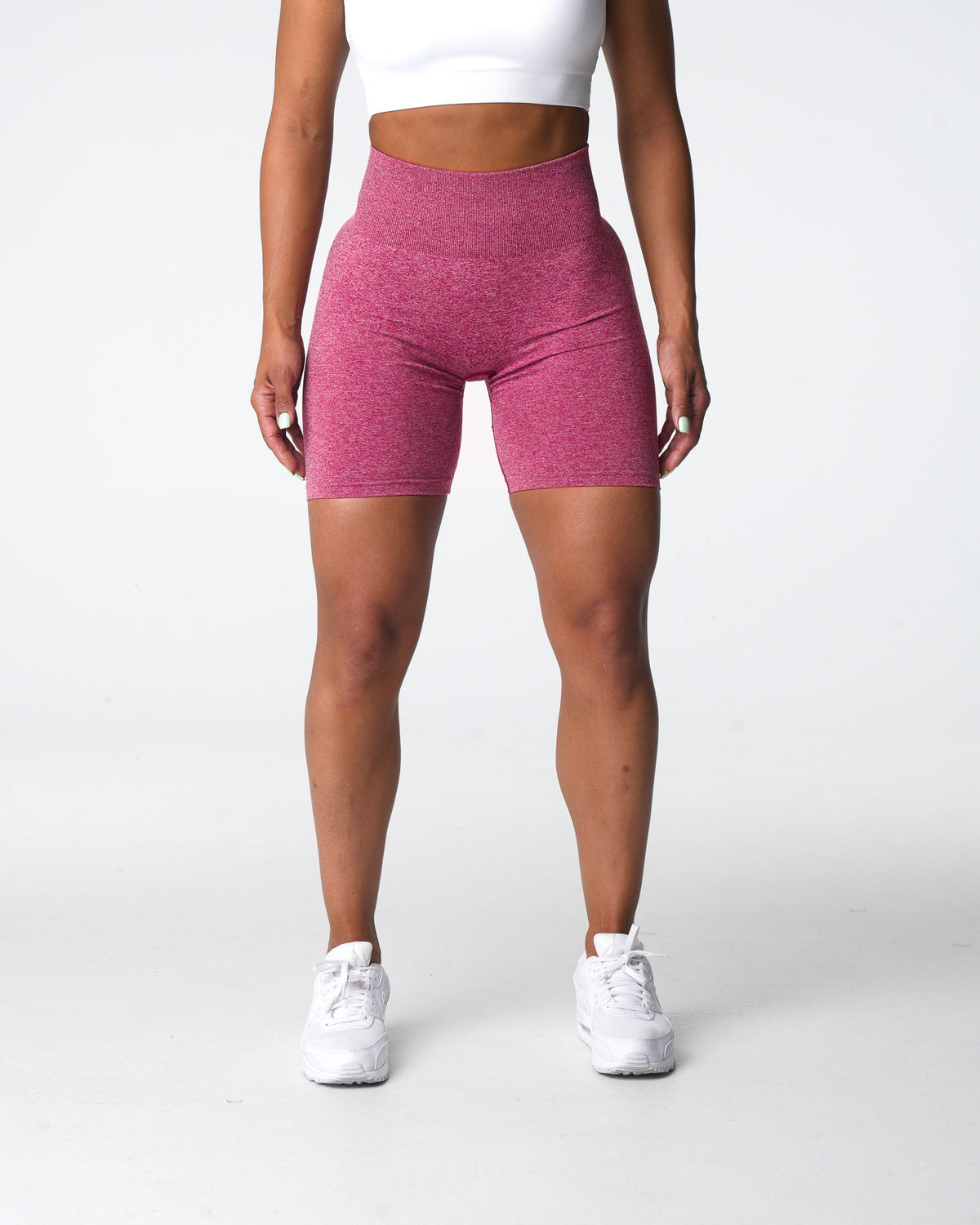 Women Crimson Scrunch Seamless Shorts | NVGTN