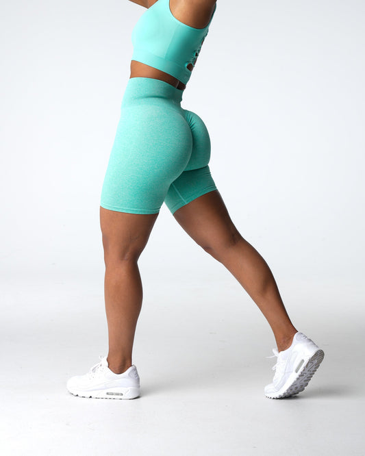 Women Mint Scrunch Seamless Shorts | NVGTN