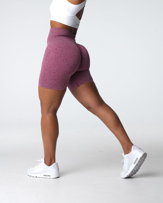 Women Maroon Scrunch Seamless Shorts | NVGTN