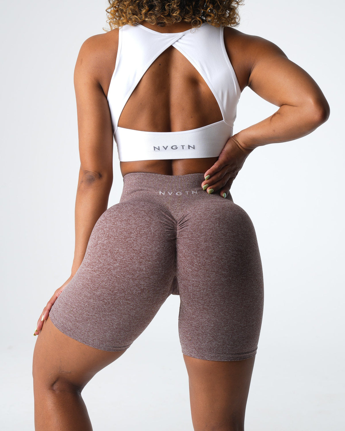 Women Cocoa Scrunch Seamless Shorts | NVGTN