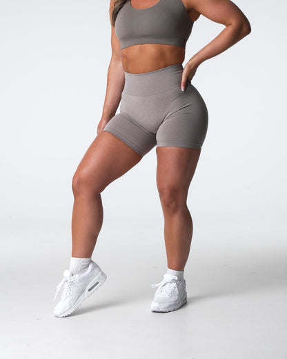 Women Taupe Pro Seamless Shorts | NVGTN