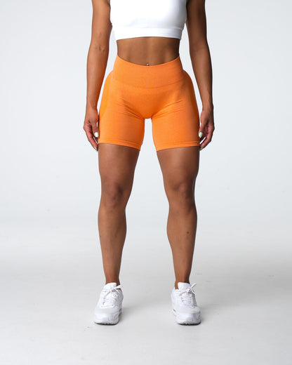 Women Sunset Orange Contour Seamless Shorts | NVGTN