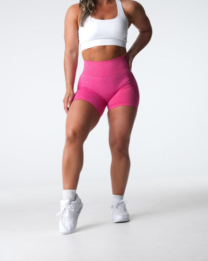 Women Hot Pink Contour Seamless Shorts | NVGTN