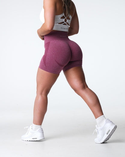 Women Maroon Contour Seamless Shorts | NVGTN