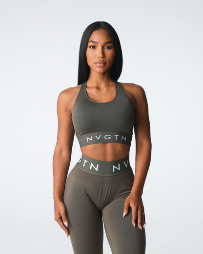 Women Olive Legacy Sport Seamless Bra | NVGTN