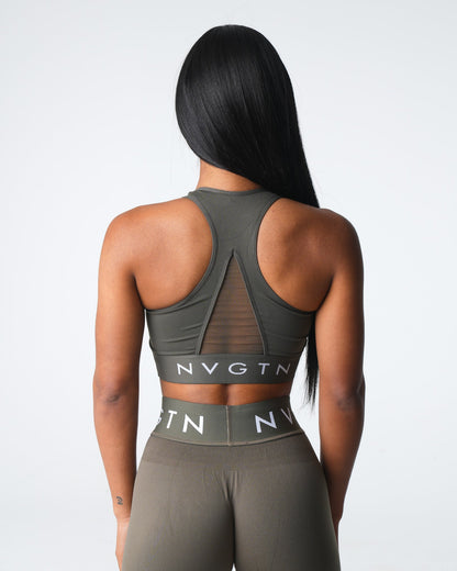 Women Olive Legacy Sport Seamless Bra | NVGTN