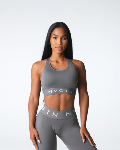Women Charcoal Legacy Sport Seamless Bra | NVGTN