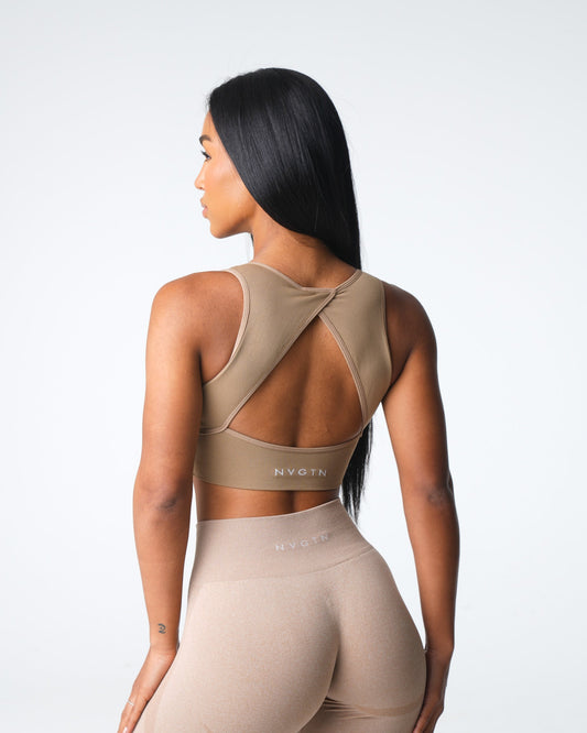 Women Beige Empower Seamless Bra | NVGTN