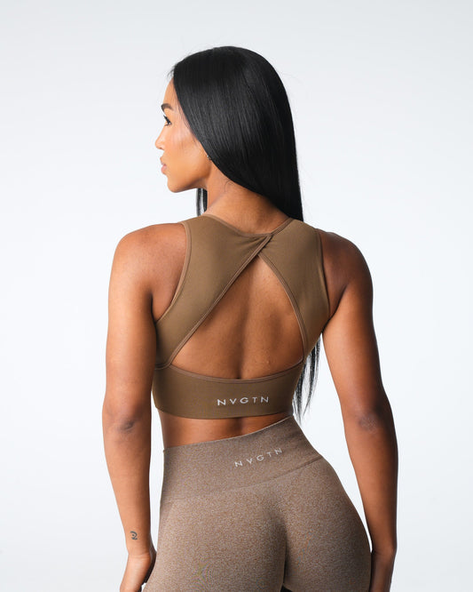 Women Mocha Empower Seamless Bra | NVGTN