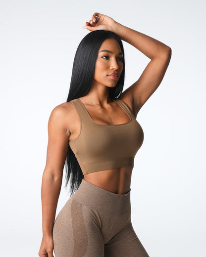 Women Mocha Empower Seamless Bra | NVGTN
