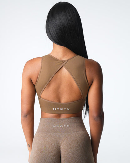 Women Mocha Empower Seamless Bra | NVGTN