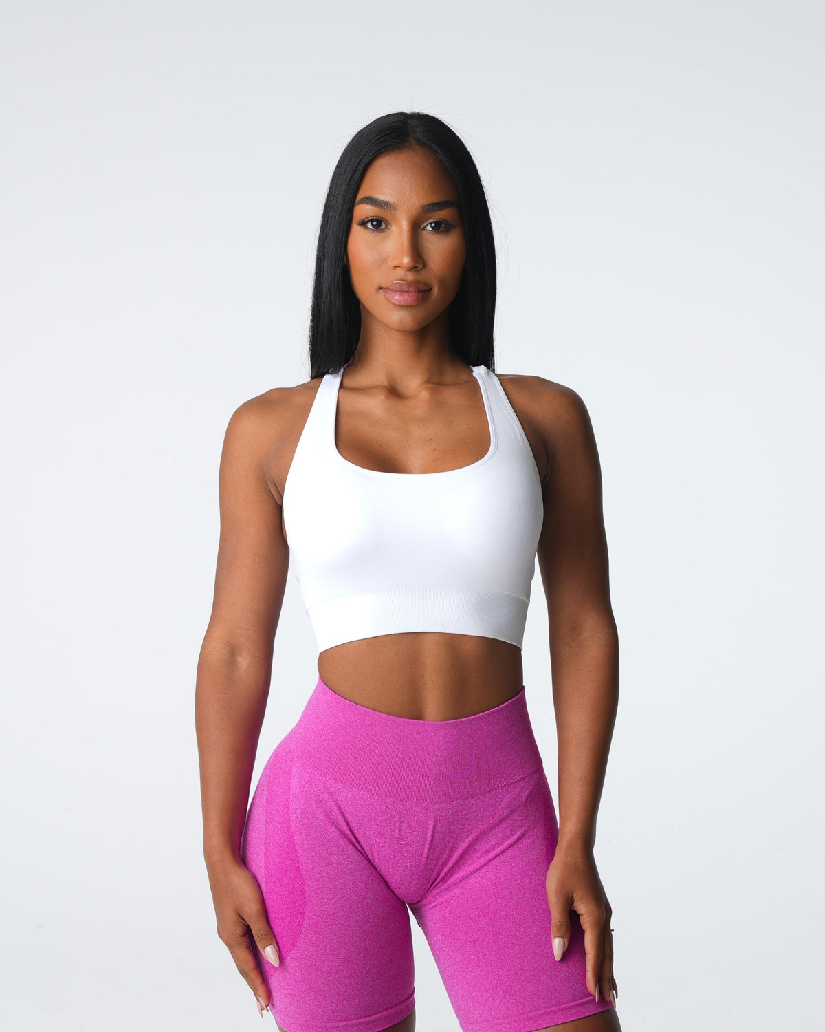 Women White Thrive Seamless Bra | NVGTN