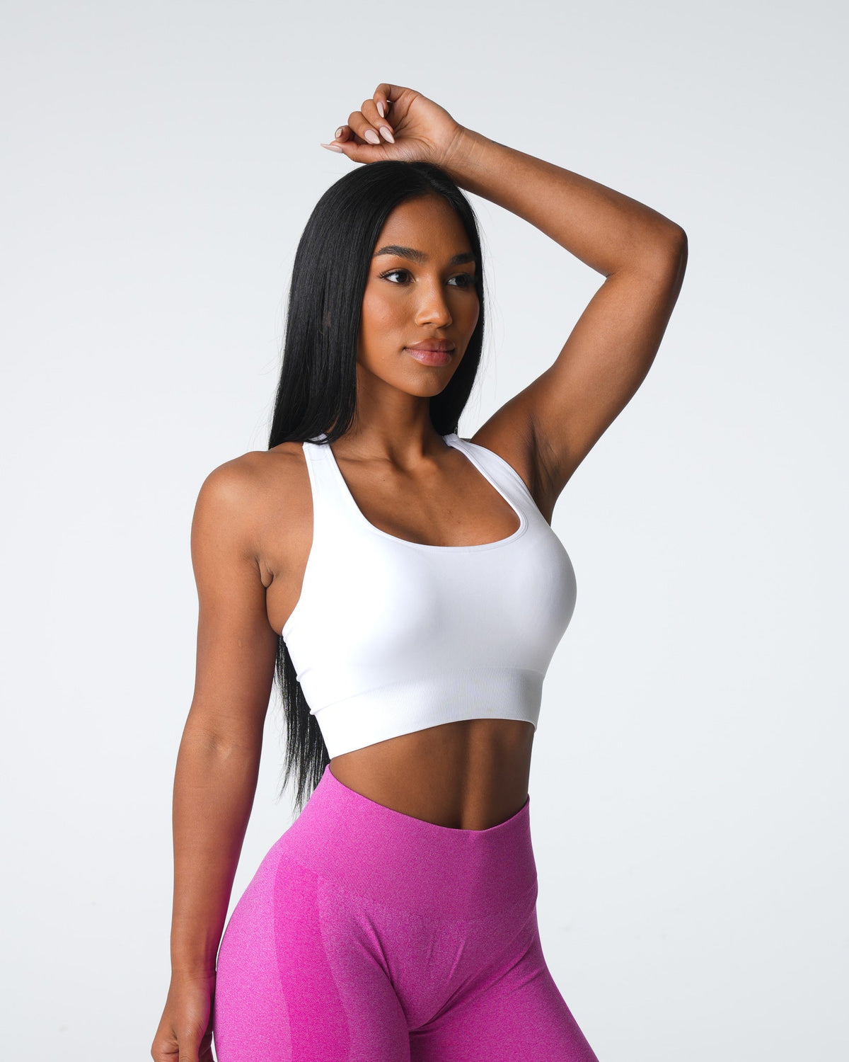 Women White Thrive Seamless Bra | NVGTN