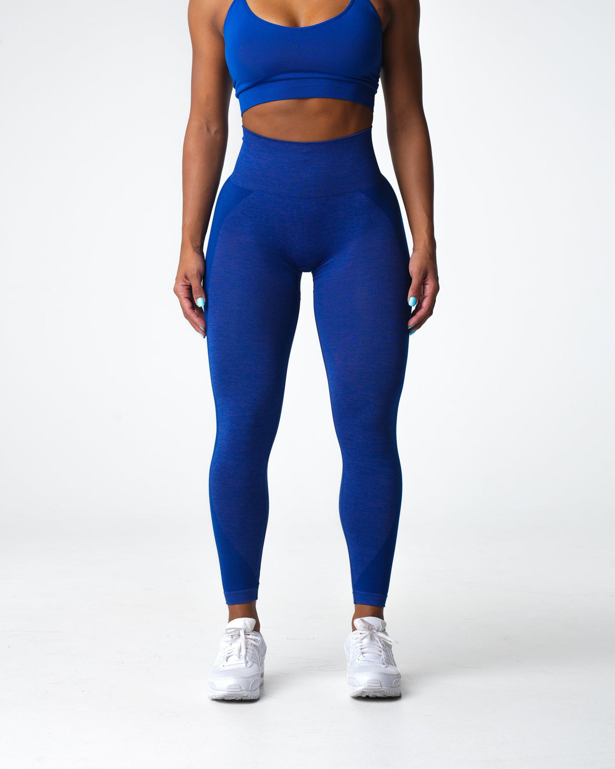 Women Azure Blue Contour 2.0 Seamless Leggings | NVGTN
