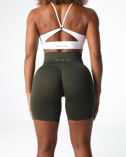 Women Olive Contour 2.0 Seamless Shorts | NVGTN