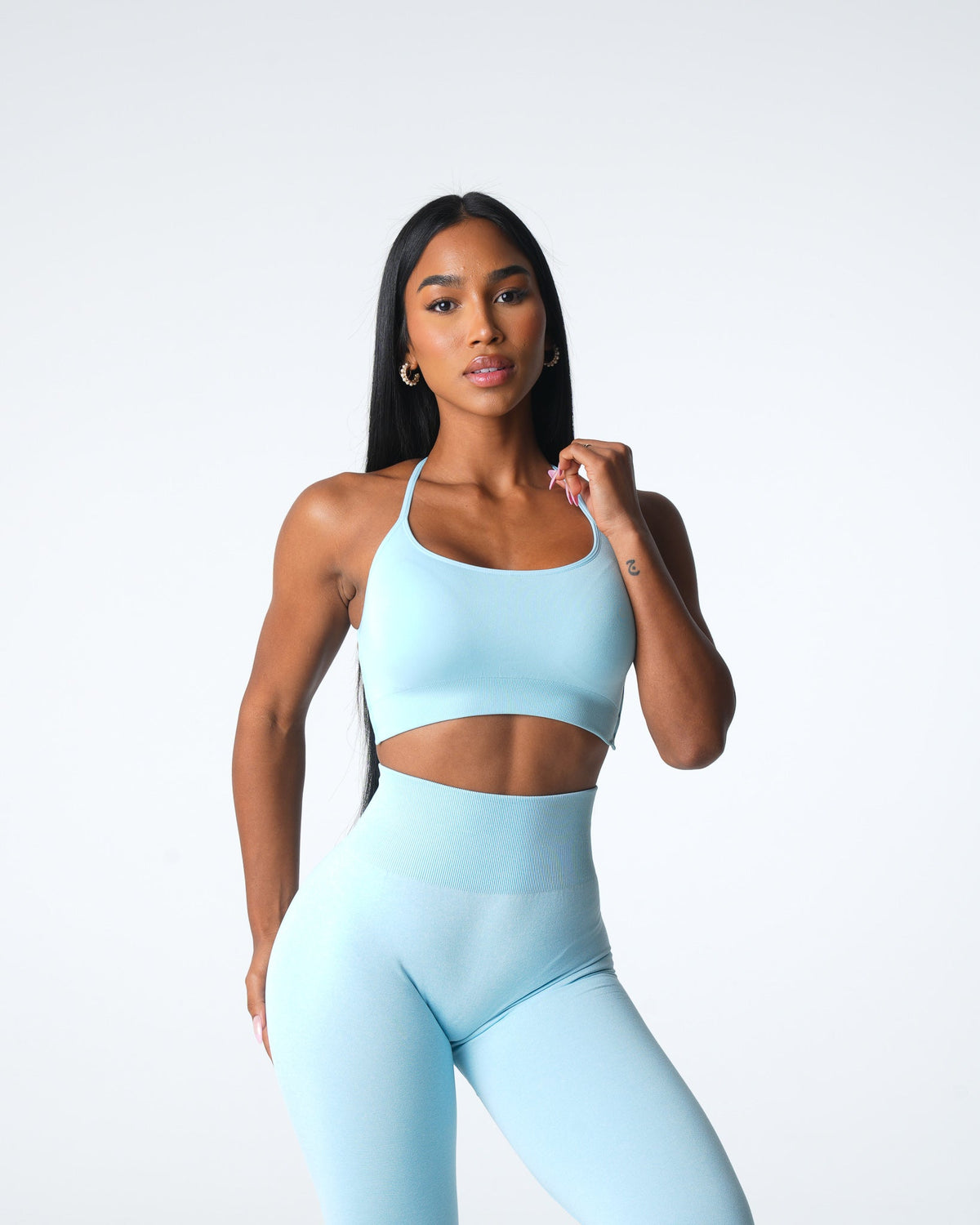 Women Pastel Blue Invincible Seamless Bra | NVGTN