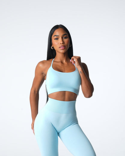 Women Pastel Blue Invincible Seamless Bra | NVGTN