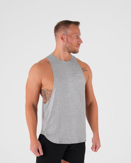 Men Grey Tech Edge Tank | NVGTN
