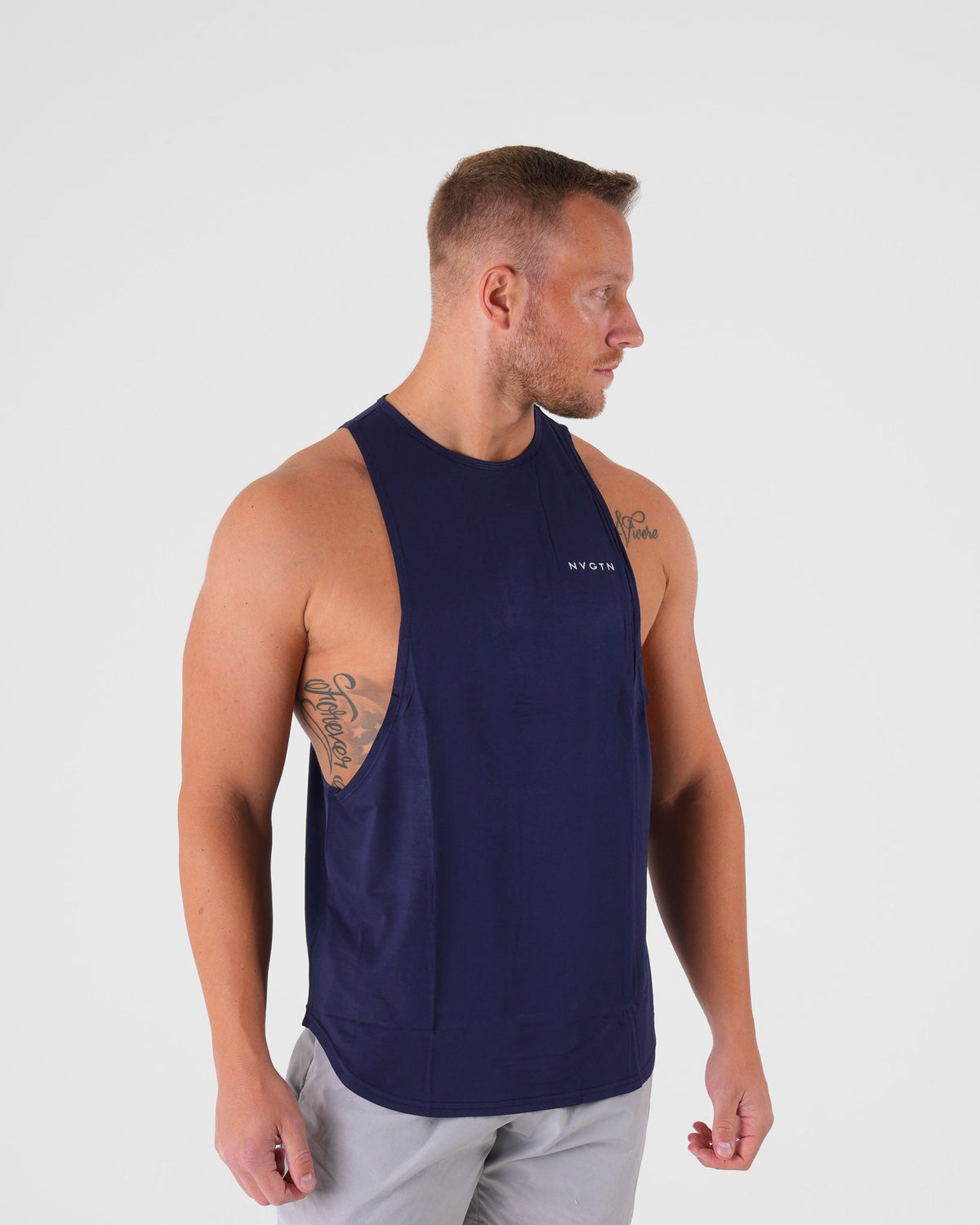 Men Navy Tech Edge Tank | NVGTN