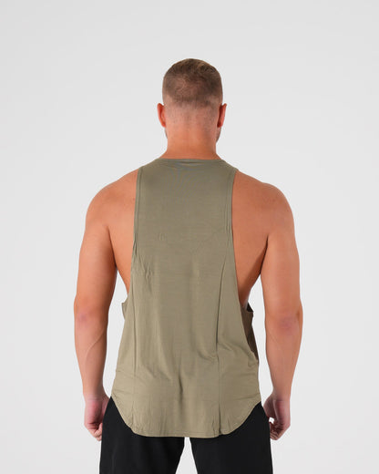 Men Sage Green Tech Edge Tank | NVGTN