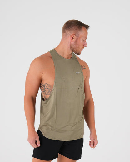 Men Sage Green Tech Edge Tank | NVGTN
