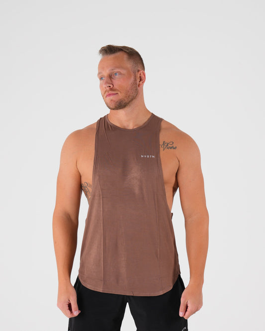 Men Mocha Tech Edge Tank | NVGTN