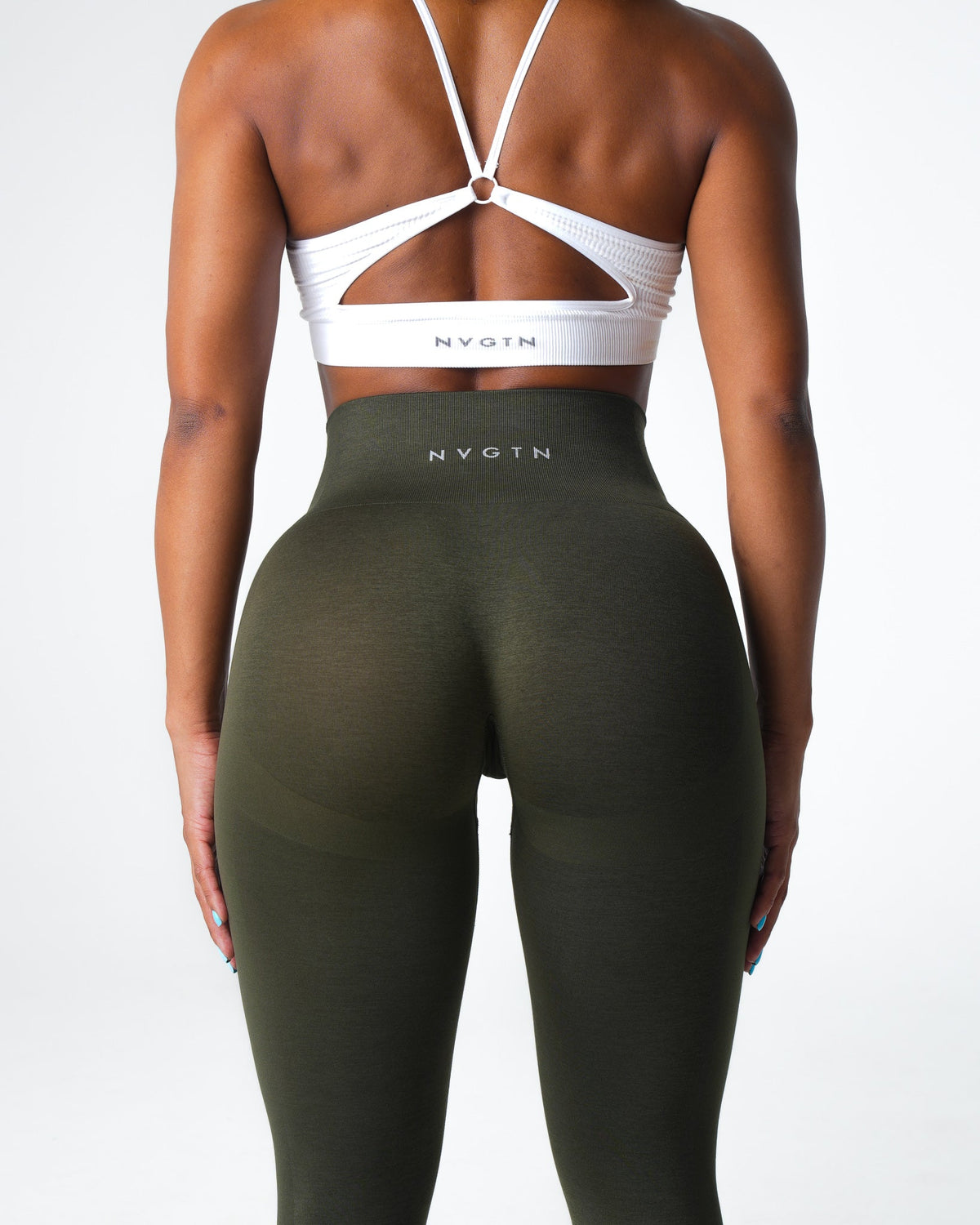 Women Olive Performance Seamless Leggings | NVGTN