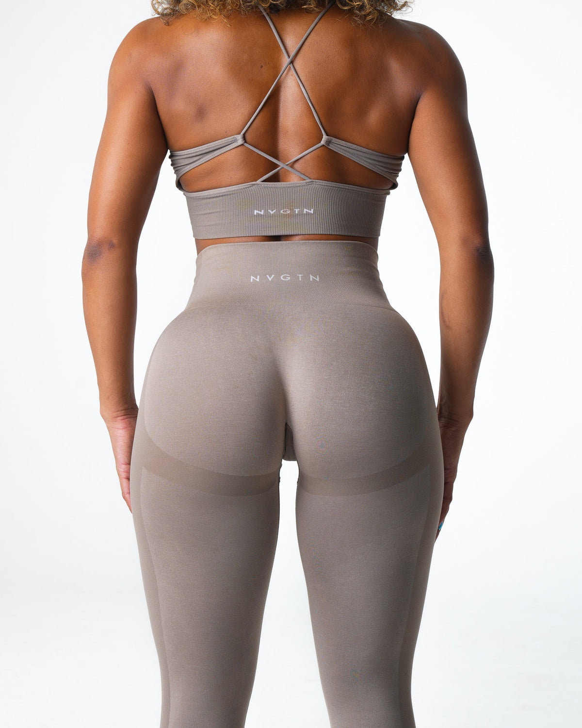 Women Taupe Performance Seamless Leggings | NVGTN