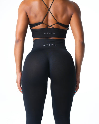 Women Black Shape Seamless Leggings | NVGTN