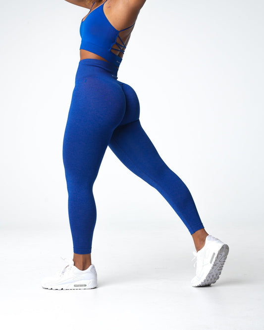 Women Azure Blue Shape Seamless Leggings | NVGTN