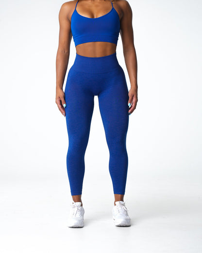 Women Azure Blue Shape Seamless Leggings | NVGTN