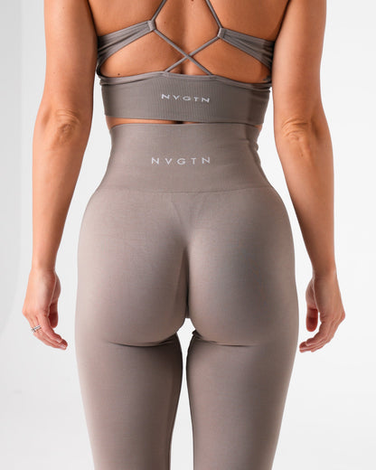 Women Taupe Shape Seamless Leggings | NVGTN