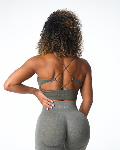 Women Khaki Green Embrace Seamless Bra | NVGTN