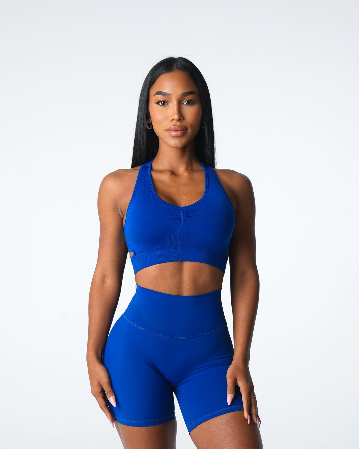 Women Sapphire Blue Rise Seamless Bra | NVGTN