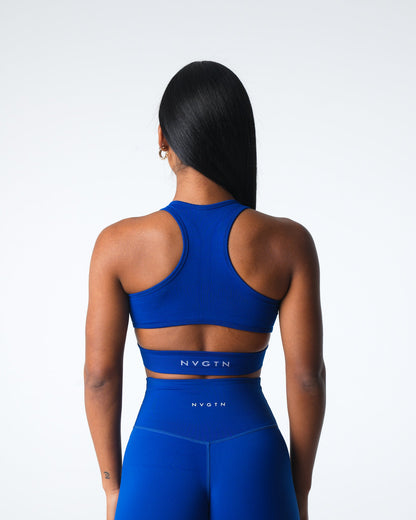 Women Sapphire Blue Rise Seamless Bra | NVGTN