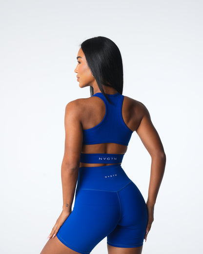 Women Sapphire Blue Rise Seamless Bra | NVGTN