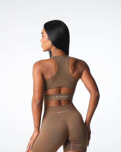 Women Toasted Almond Rise Seamless Bra | NVGTN