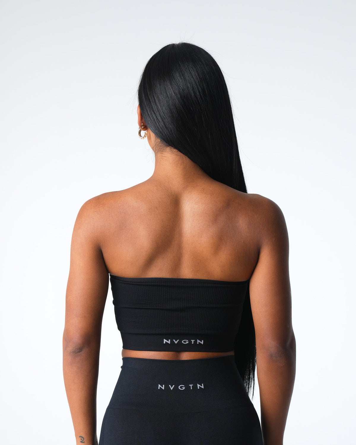 Women Black Conquer Ribbed Seamless Bra | NVGTN