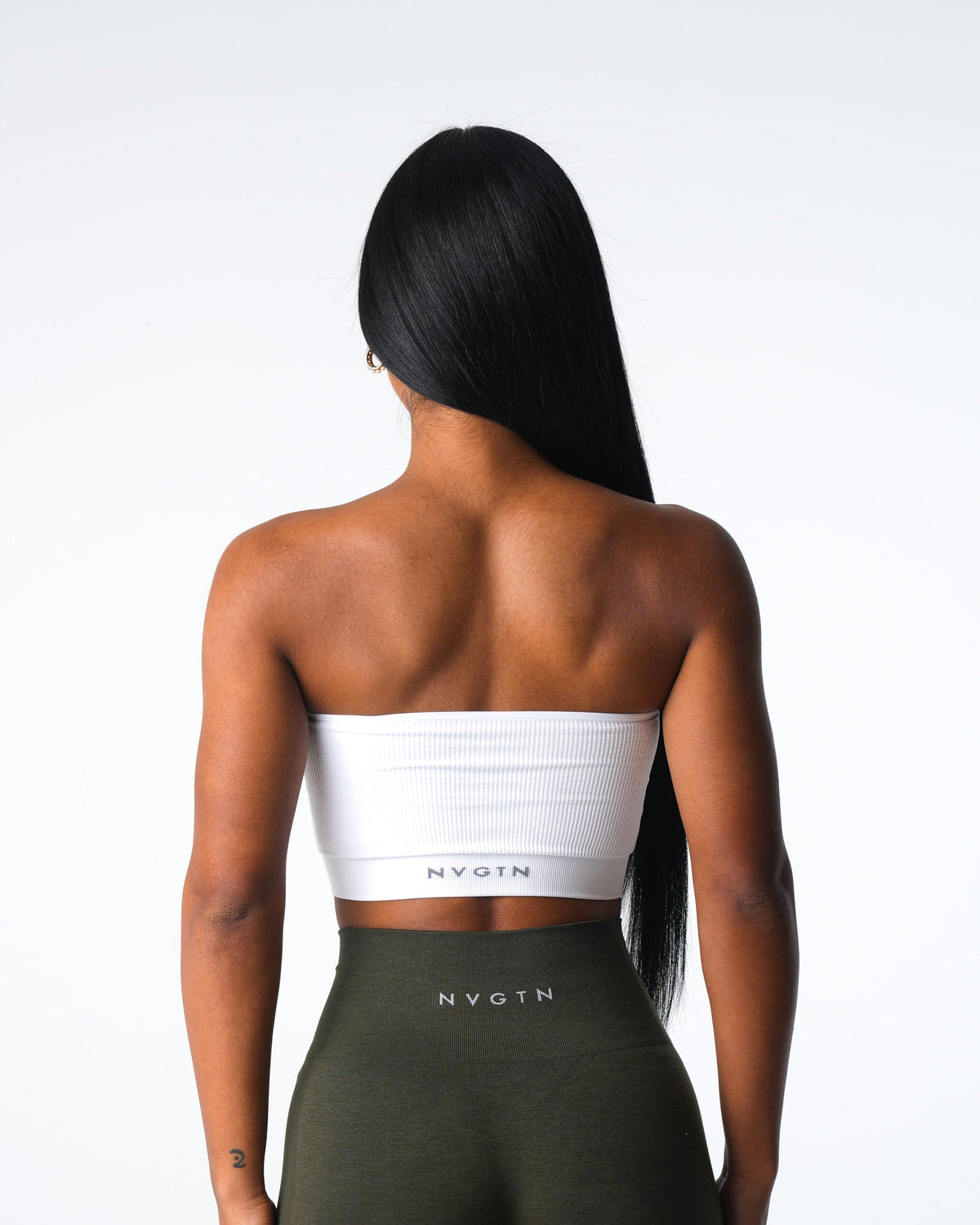 Women White Conquer Ribbed Seamless Bra | NVGTN