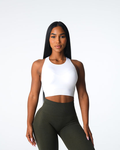 Women White Resilience Seamless Bra | NVGTN